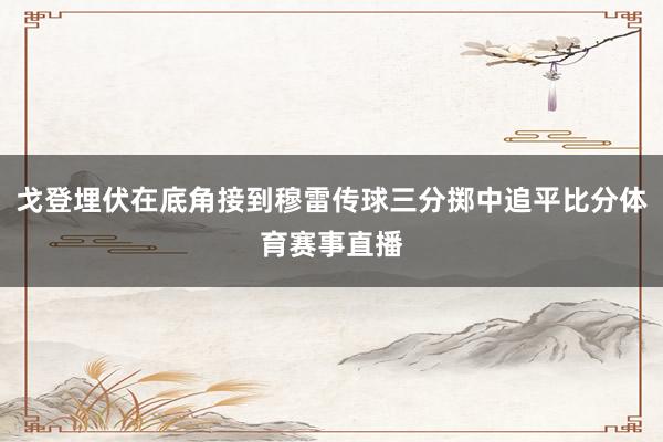 戈登埋伏在底角接到穆雷传球三分掷中追平比分体育赛事直播