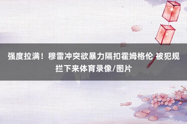 强度拉满！穆雷冲突欲暴力隔扣霍姆格伦 被犯规拦下来体育录像/