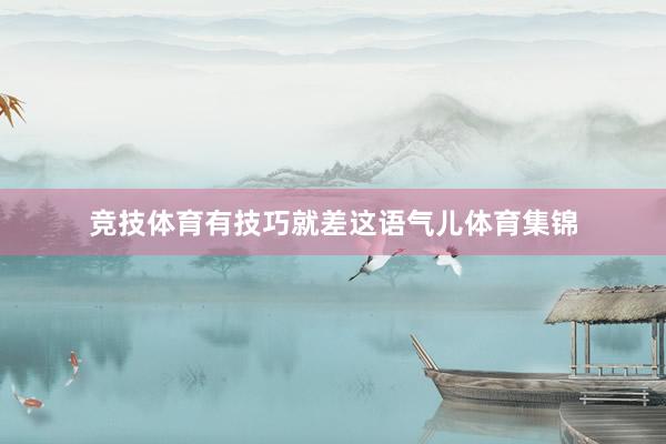 竞技体育有技巧就差这语气儿体育集锦