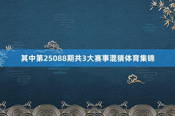 其中第25088期共3大赛事混猜体育集锦