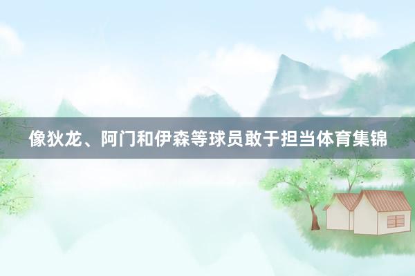 像狄龙、阿门和伊森等球员敢于担当体育集锦