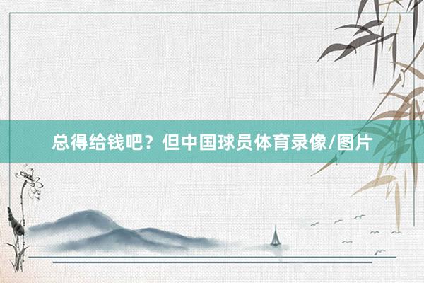 总得给钱吧？但中国球员体育录像/图片