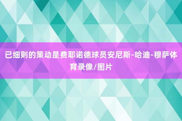 已细则的策动是费耶诺德球员安尼斯-哈迪-穆萨体育录像/图片
