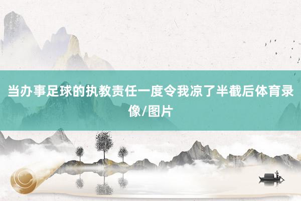 当办事足球的执教责任一度令我凉了半截后体育录像/图片