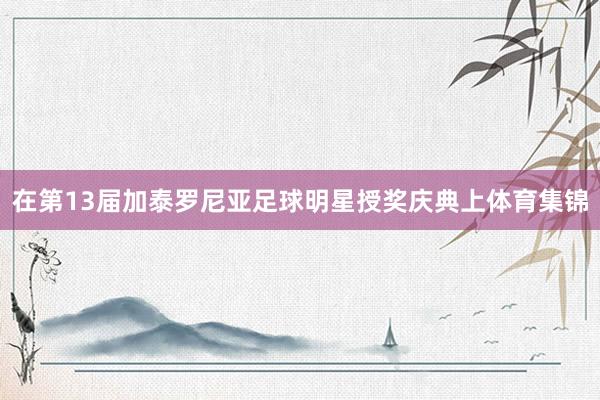 在第13届加泰罗尼亚足球明星授奖庆典上体育集锦