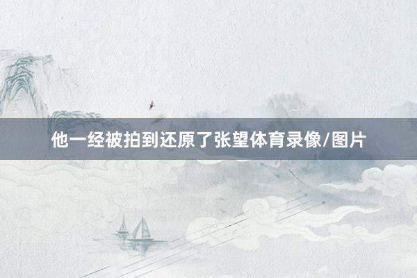 他一经被拍到还原了张望体育录像/图片