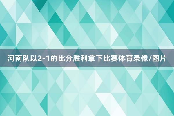 河南队以2-1的比分胜利拿下比赛体育录像/图片