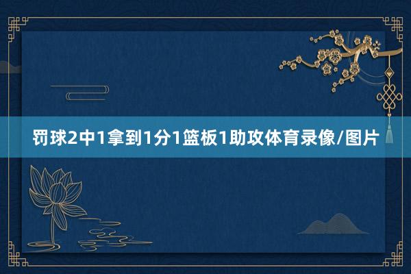 罚球2中1拿到1分1篮板1助攻体育录像/图片