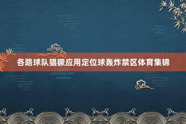 各路球队猖獗应用定位球轰炸禁区体育集锦