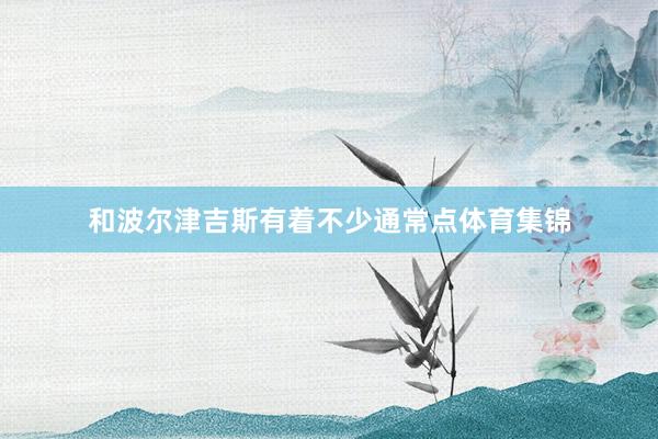 和波尔津吉斯有着不少通常点体育集锦