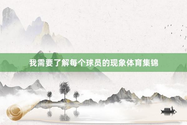 我需要了解每个球员的现象体育集锦