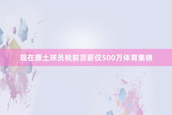 现在原土球员税前顶薪仅500万体育集锦
