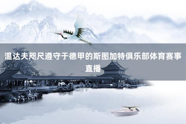 温达夫咫尺遵守于德甲的斯图加特俱乐部体育赛事直播